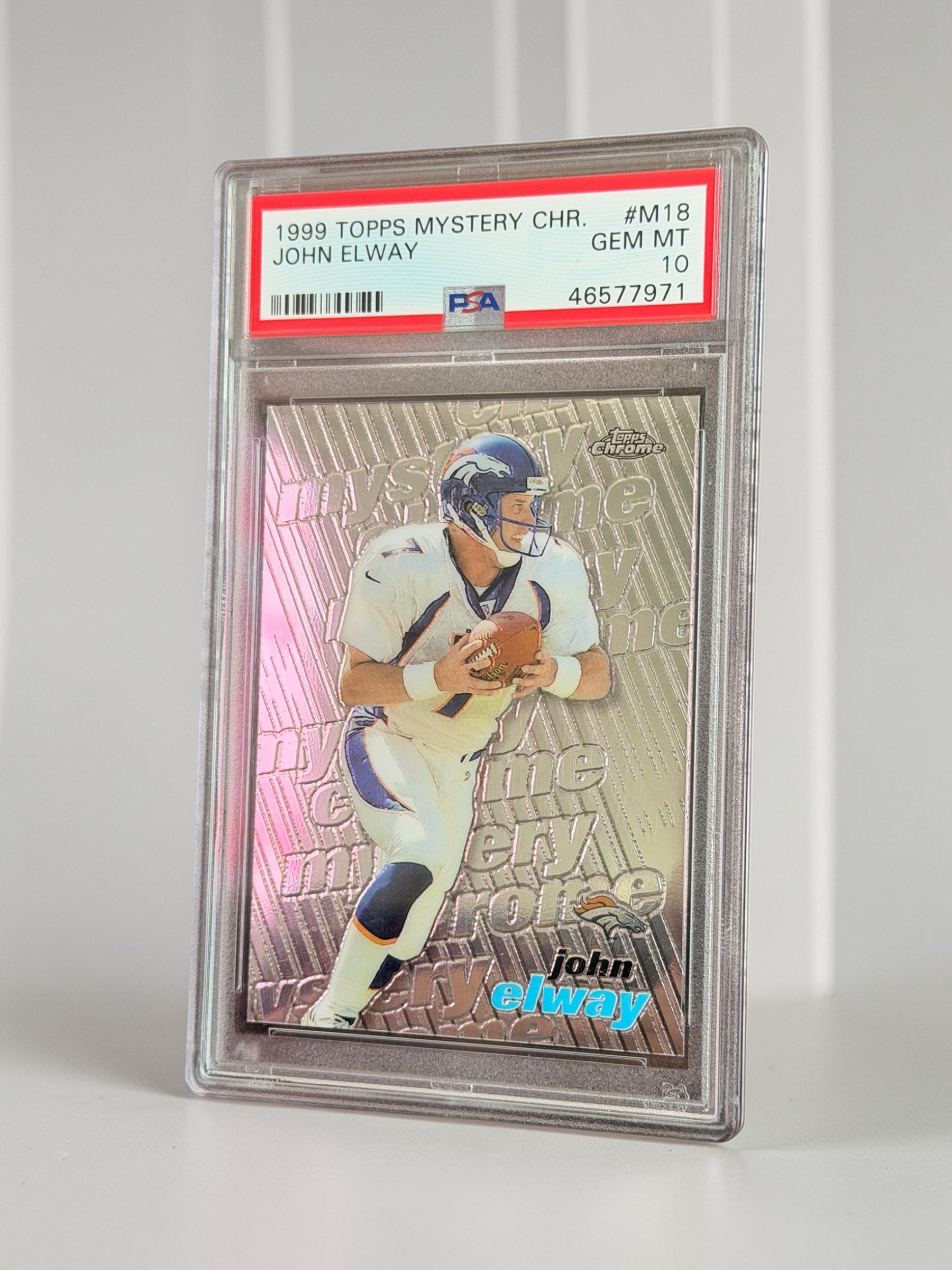 1999 Topps - Mystery Chrome John Elway #M18 – Slab Vault NYC